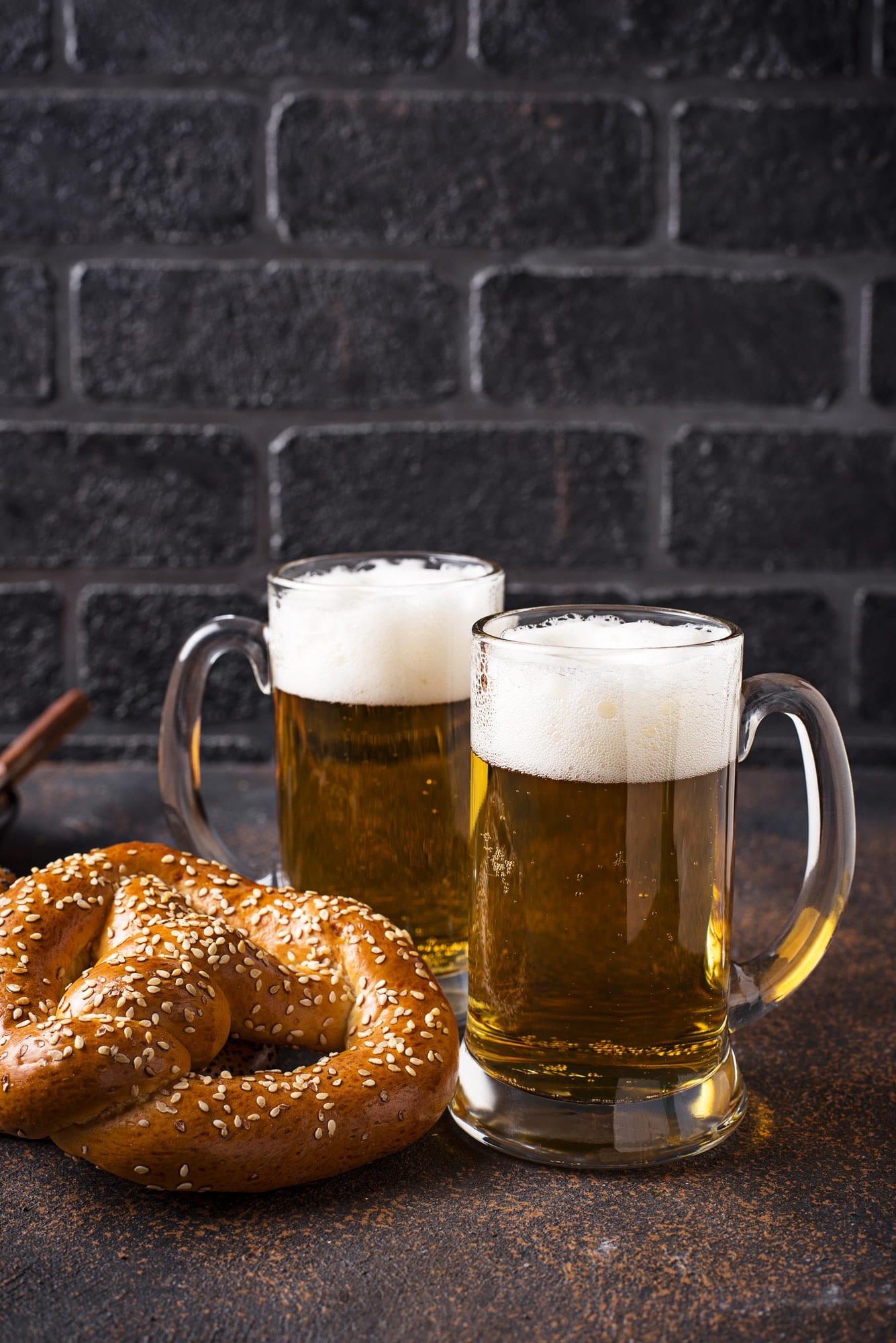 Beer and pretzels. Oktoberfest concept
